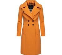 Navahoo Wooly Women's Wool Coat Long Trench Coat with Lapel Collar XS - 3XL, apricot sorbet, S