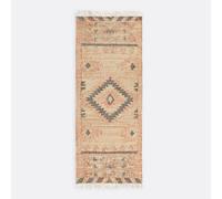 Navaja Aged Effect Kilim Jute Cotton Runner Multi-Coloured