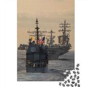 Naval Fleet at Sea 1000 Piece Jigsaw Puzzle for Adults, 38x26cm/1000pcs, Screen-Free Activity, Relaxing Indoor Time And Quiet Weekends