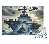 Naval Warfare Jigsaw Puzzle Woman 1000 Pieces 100% Recycled Board Eco-friendly for Adults Brain Training Gift 52x38cm/1000pcs
