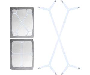 Navani Bed Sheet Clips For Bedding | Fitted Bed Sheet Straps Clips Holder | Bed Sheet Grippers Suspenders | Bed Scrunchie UK | Bed Sheet Fasteners Grippers | Mattress Sheet Clips Straps | 2pcs White