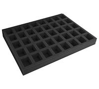 Navara Replacement Tray for Warhammer Citadel Classic plastic figure case. Carry 40 troops on 25mm and 32mm bases. Ideal for 4 squads of 10 troops up to 40mm tall. Perfect for GW figures