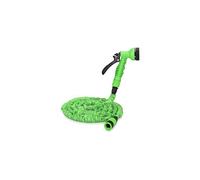 Navaris 15m Expandable Garden Hose - Flexible Water Pipe with 7 Pattern Spray Gun - No Kink Lightweight Hose for Washing Car, Gardening - Medium