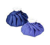 Navaris 2X Hot and Cold Bags - Reusable Ice Bag Hot Water Bottle for Knee, Back, Shoulder - Blue, Blue & White