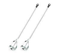 Navaris 2X Zinc Plated Paint Mixing Paddle - Rustproof Heavy Duty Paint Plaster Mixer for Standard Drills - Whisk Tool Painting and Plastering Mixer