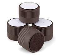 Navaris Adjustable Furniture Risers S - Set of 4 - Leg Extenders For Bed, Chair, Sofa or Desk - Legs Riser w/Non-Slip Pads - Height Range 4.5-6 cm