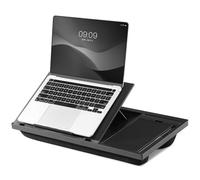Navaris Adjustable Laptop Desk - Ergonomic Table with 8 Levels, Laptop Tray for Bed or Sofa - Includes Mouse Pad, Phone Stand, Pen Slot - Perfect Lap Desk for Lap Comfort
