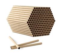Navaris Cardboard Bee Nesting Tubes (Pack of 200) - 15cm Long x 8mm Diameter Tube for Mason Solitary Bees - For Filling Insect Hotels and Bug Houses