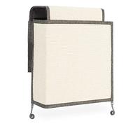 Navaris Cat Scratch Mat Sofa Shield - Linen and Sisal Furniture Protector Scratching Pad for Cats - Scratch Carpet for Couch, Sofa, Chair - Left