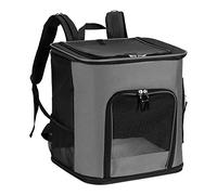Navaris Dog Carrier Backpack - Foldable Pet Carrier Bag Rucksack with Breathable Mesh and Padded Shoulder Straps for Small Dogs and Cats up to 12kg