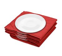 Navaris Electric Plate Warmer - 10 Plate Blanket Heater Pockets for Warming Dinner Plates to 74 Degrees in 10 Minutes - Red Compact Folding Design