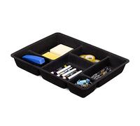Navaris Felt Drawer Organiser Tray - Tidy Desk Drawers, Office Supplies, Jewellery, Cosmetics, Small Personal Items and Accessories - Black