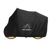 Navaris Indoor Stretch Bike Cover - Breathable Fabric Protects From Dust - Secure Buckle & Lock Hole - Elastic Opening up to 210cm - Ideal for Bike Storage & Bicycle Cover - Black