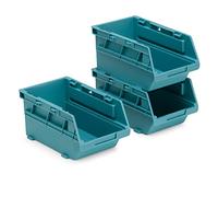 Navaris Interlocking Storage Organiser Drawers - Plastic Drawer Box Compartments for Screws Nails Small Tool Parts - Garage Shed Storage Bins - x3