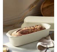 Navaris Loaf Dish with Lid - Ceramic Bakeware Tin for Baking Homemade Loaves - Stoneware Bread Pan for Oven - Dishwasher Safe and Easy to Clean - 34 cm x 13.5 cm (13.4" x 5.3")