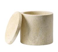 Navaris Marble Jar for Storage - Thick & Durable Natural Stone Marble Canister with Lid, Bathroom Vanity Organizer Canister