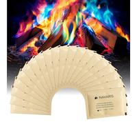 Navaris Mystical Fire Packets - Fire Pit Colour Changing Flames Powder Sachets - Rainbow Fire Magic Fire Changer Dust for Bonfire Night - Firepit Accessories - 10-Pack 10g (0.4oz)