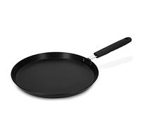 Navaris Non Stick Pancake Pan 26cm - Induction-Safe Aluminium Crepe Pan Round Griddle with Handle - Large Frying Skillet for Crepes, Fried Eggs, Dosa