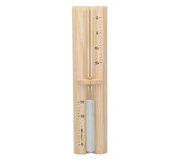 Navaris Sauna Hourglass Sand Timer - Classic Wall-Mounted Sand Hour Glass for Saunas - Pine Wood, Sand and Heat-Resistant Glass - 29.5 x 7.5 x 4 cm