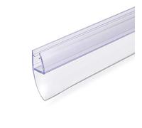 Navaris Shower Screen Door Seal - Replacement PVC Splash Guard Seal Strip for 6mm Glass Shower Door with 180 Degree Fin Seal - 80cm Long
