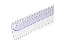 Navaris Shower Screen Door Seal - Replacement PVC Splash Guard Seal Strip for 8mm Glass Shower Door with 180 Degree Fin Seal - 1m Long