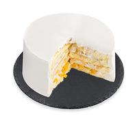 Navaris Slate Lazy Susan Serving Platter - 30cm Rotating Turntable Tray Board for Cheese Dessert Dishes Cake Snack Platters Tapas - Rotating Server