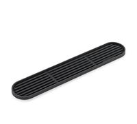 Navaris Slim Silicone Draining Mat - Dish Drying Mat for Washing Up Dishes - Narrow Draining Board Tray Rack - Drainer Pad for Kitchen Sink - Grey