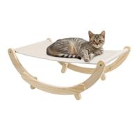 Navaris Spacious & Comfortable Raised Pet Bed - Elevated Cat Chair - 2-in-1 Design Cat Couch