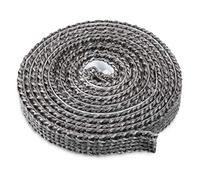 Navaris Stove Door Seal Tape - 2m Long x 15mm Wide - Flat Self-Adhesive Rope for Stoves, Smoker, Fireplace, Log Burner, Glass - Heat Fire Resistant