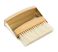 Navaris Table Sweeping Set, Gold - Durable Dust Pan and Brush - Compact & Magnetic Design for Easy Storage - Ideal for Homeowners & Small Spaces