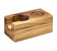 Navaris Wooden Coffee Tamper Station - 51mm Tamper Holder for Espresso Machine Accessories - Wood Portafilter Stand for Kitchen, Bar, Restaurant, Cafe
