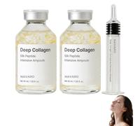 Navaro Collagen Peptide Lifting Ampoule, Navaro deep collagen silk peptide Intensive Ampoule | With Peptide Serum | Firming, Hydrating & Wrinkle Care(2 PCS)