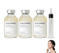 NaVaro Peptide Deep Collagen Lifting Ampoule, Advanced Silk Peptide Intensive Lifting Ampoule,Navaro Collagen Lifting Ampoule for Face Tightening,Wrinkle Reduction & Glass Skin,Glowing Skin (3pc)