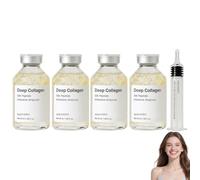 NaVaro Peptide Deep Collagen Lifting Ampoule - Advanced Silk Peptide Serum for Face Tightening, Wrinkle Reduction, Glass Skin(4pc)