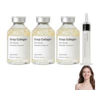 NaVaro Peptide Deep Collagen Lifting Ampoule - Advanced Silk Peptide Serum for Face Tightening, Wrinkle Reduction, Glass Skin(3pc)
