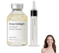 NaVaro Peptide Deep Collagen Lifting Ampoule - Advanced Silk Peptide Serum for Face Tightening, Wrinkle Reduction, Glass Skin(1pc)