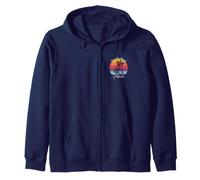 Navarre Beach Florida Vintage 80's Beach Sunset Surfer Zip Hoodie