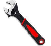 Navegando 8 Inch Adjustable Wrench, 200mm Drop Forged Adjustable Spanner, High Carbon Steel, Anti-Slip Handle, 24mm Max Opening for DIY & Plumbing