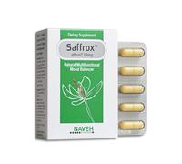 NAVEH PHARMA Saffrox - Mood Support Saffron Supplement. 28mg of Saffron Extract. Enhance Well-Being, Boost Energy. Natural and Safe, Non-GMO, Chemical-Free, Vegan Friendly. 1 Month Supply (30 Caps).