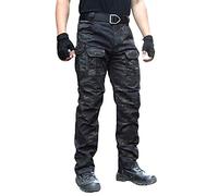 NAVEKULL Men's Outdoor Tactical Pants Rip Stop Lightweight Waterproof Military Combat Cargo Work Hiking Pants - blue - 32W x 30L