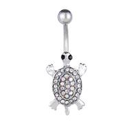 Navel Barbells Crystal Turtle Dangle Body Navel Belly Button Ring Bar Women Dance Belly Bars