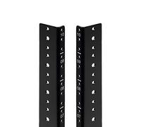 NavePoint 10U Vertical Rack Rail Pair DIY Kit with Hardware, Black