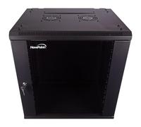 NavePoint 12U Server Cabinet Wall Mount Rack Enclosure Includes 2 Fans, Locking Glass Door, Removable Side Panels - 12U Network Cabinet 17.7” Deep, 19 Inch Server Rack for IT and A/V Equipment