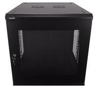 NavePoint 12U Server Rack - 23.6' Deep, Wall Mount Network Cabinet with Locking Perforated Door, 19' IT Equipment Compatible, Removable Side Panels, Black
