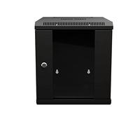 NavePoint 15.75 in Wall Mount Network Cabinet, 6U, Glass, Black