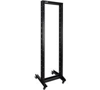 NavePoint 42U 2 Post Open Frame Server Rack with Casters for 19 Inch Equipment, Networking, and IT Devices, 2-Post Rack 330lbs Weight Capacity, Black