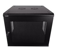 Navepoint 9U Deluxe IT Wallmount Cabinet Enclosure 19-Inch Server Network Rack with Locking Perforated Door 24-Inches Deep Black