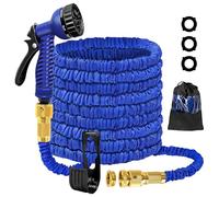 NAVESO 100FT 30M Garden Hose Pipe, 3 Times Expandable Hosepipes for Garden with 7 Function Spray Nozzle, Flexible Long Water Hose Pipes with 3/4", 1/2" Connectors for Gardening, Car Washing,Pet,Yard