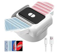 NAVESO 1200 mAh Automatic Card Mixer, 1200 mAh Game Card Mixer for 1-2 Decks, Automatic Game Card Mixing for Poker One Blackjack Skip-Bo Phase 10 Texas Hold'em