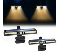NAVESO 2 Pack Clip On Solar Lights Outdoor, Clip On SolarLights, Solar Outdoor Lights, Gutter LightsSolar Powered for Fence Garage Camping Driveway